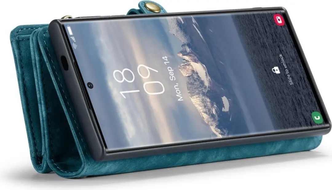 CaseMe 008 Hoesje Samsung Galaxy S25 Ultra - Blauw - 2-in-1 Book Case