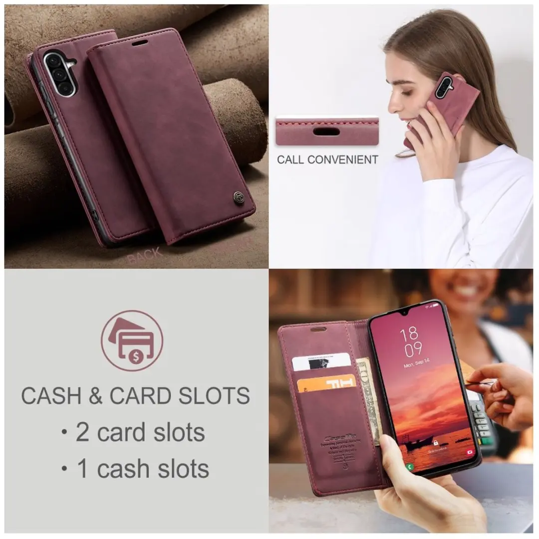 Caseme 013 Hoesje Samsung Galaxy A17 - Book Case Rood