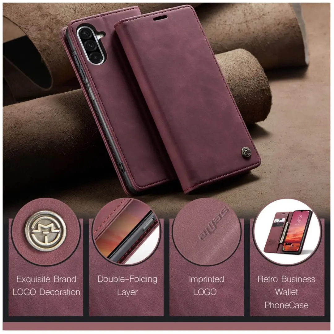 Caseme 013 Hoesje Samsung Galaxy A17 - Book Case Rood