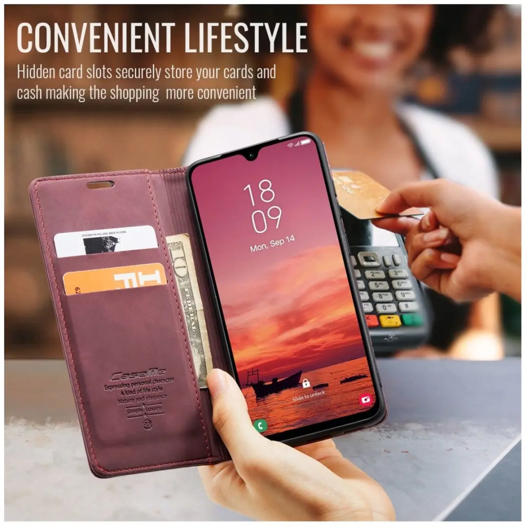 Caseme 013 Hoesje Samsung Galaxy A17 - Book Case Rood