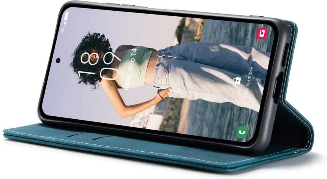 Caseme 013 Book Case Hoesje Samsung Galaxy A55 - Blauw