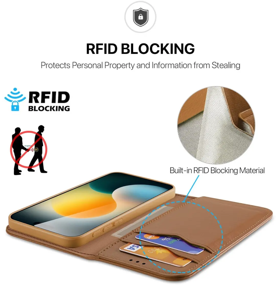 Dux Ducis Hivo Hoesje iPhone 17 Pro - Bruin Leder
