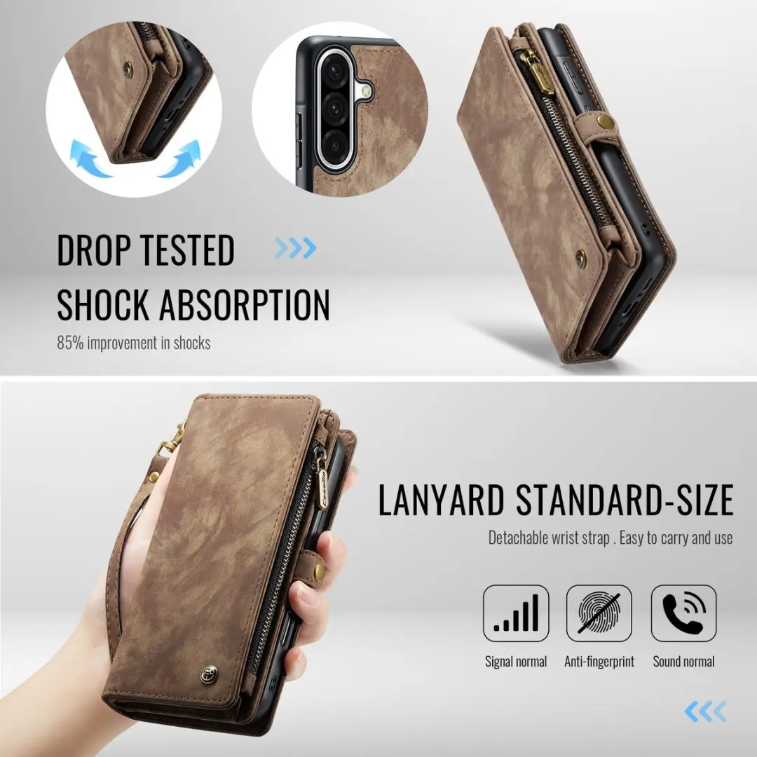 Caseme 008 Book Case & Portemonnee - Samsung Galaxy A17 - Bruin - afbeelding 6 van 6