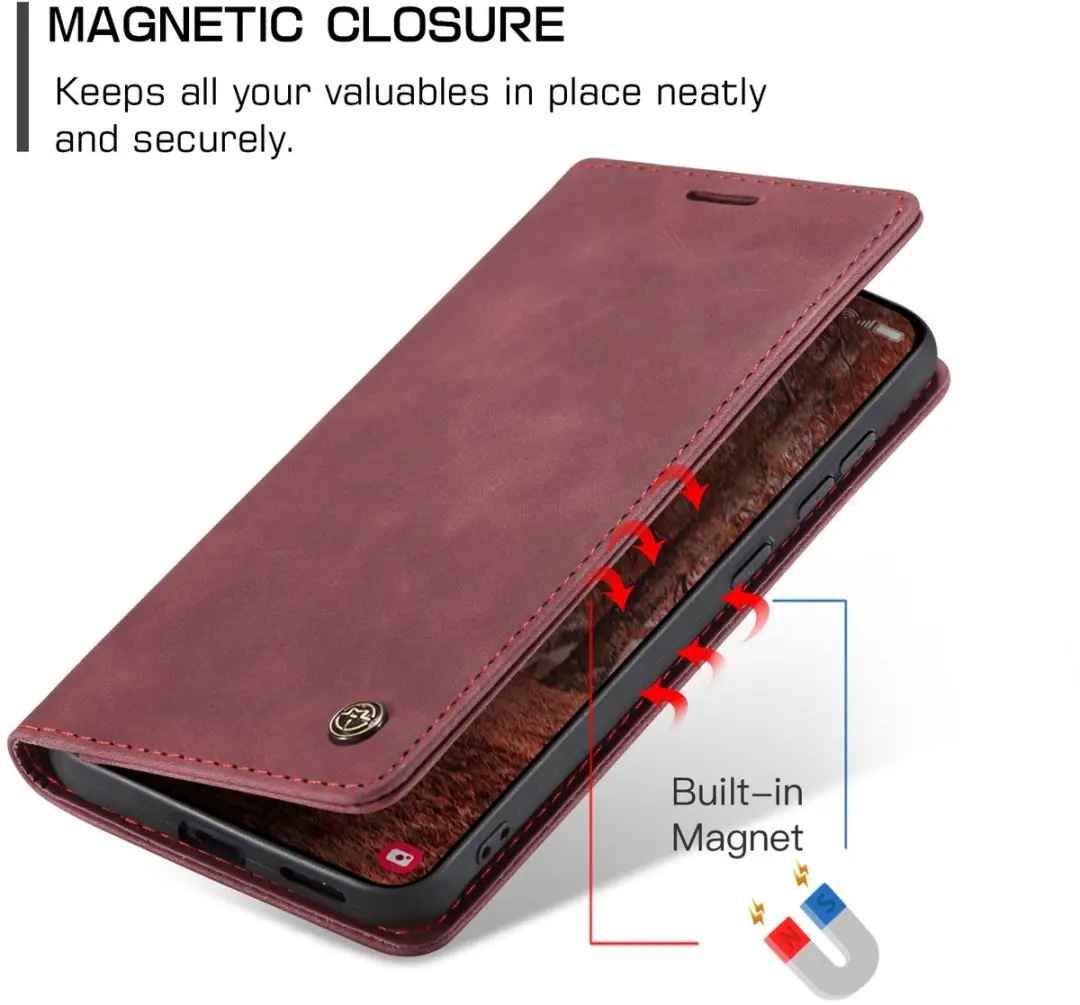 Caseme 013 Book Case Hoesje Samsung Galaxy S26 - Bordeaux