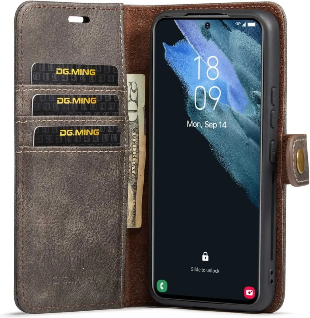 DG.MING Hoesje Samsung Galaxy S9 Plus - Grijs