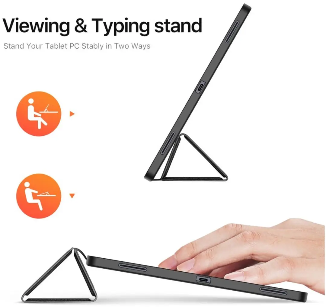 Dux Ducis Domo Tablethoes Samsung Galaxy Tab S11 Ultra - Tri-Fold Book Case - Zwart - afbeelding 6 van 6