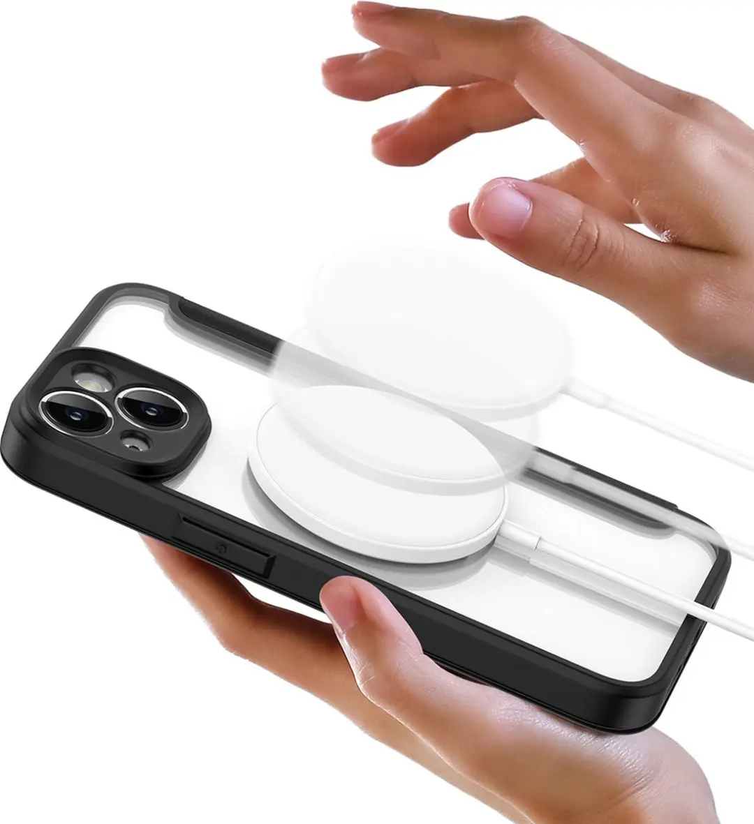 Dux Ducis iPhone 14 Hoesje - MagSafe Book Case - Blauw
