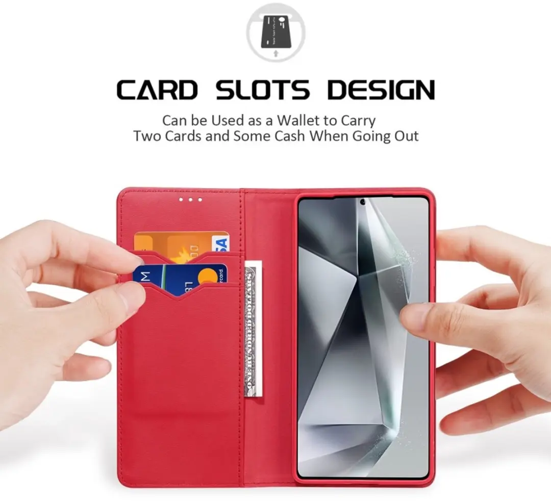 Dux Ducis Hivo Hoesje Samsung Galaxy S25 Ultra - Rood