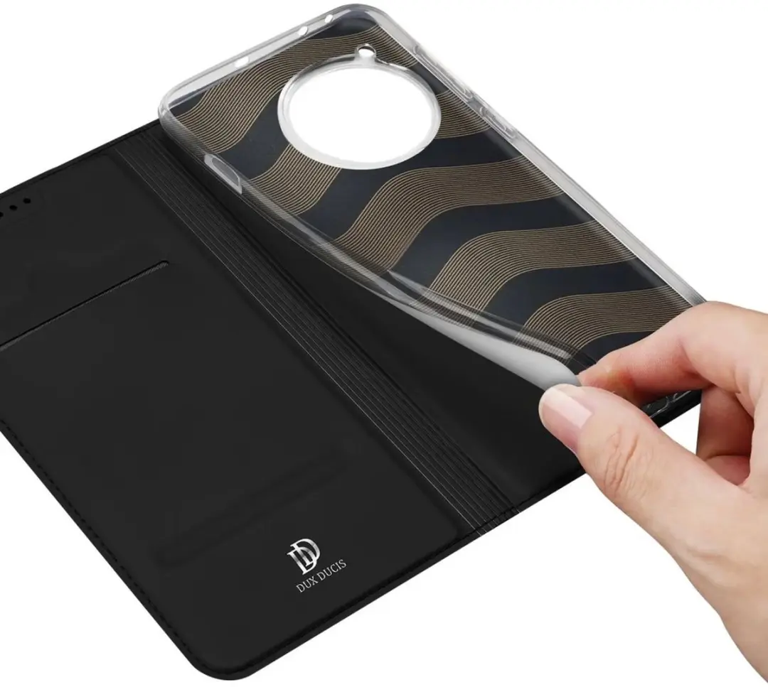 Dux Ducis Telefoonhoes OnePlus 12R Skin Pro Book Case - Zwart