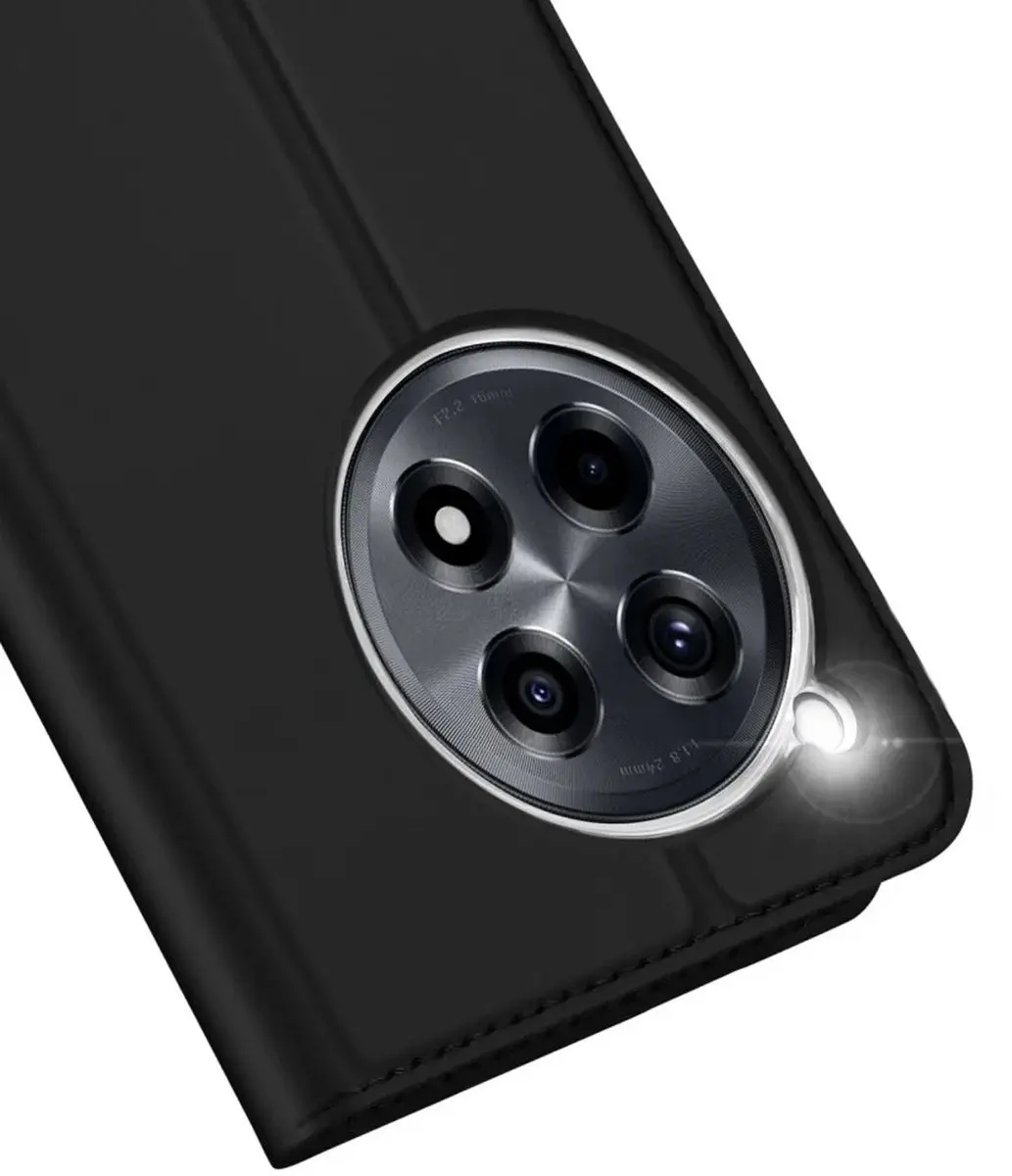 Dux Ducis Telefoonhoes OnePlus 12R Skin Pro Book Case - Zwart