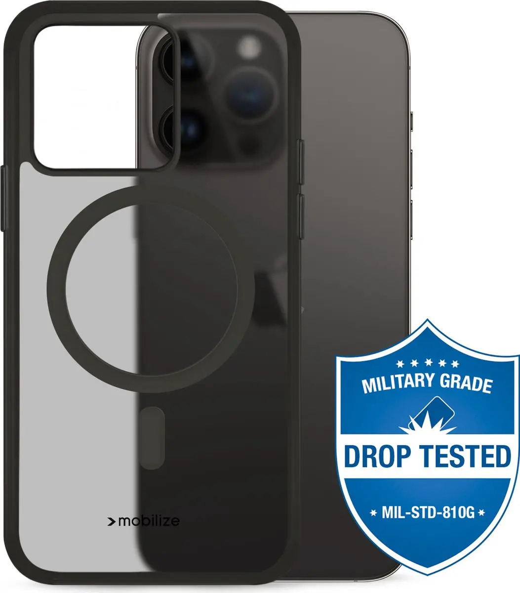 Mobilize Hybrid Backcover MOB-MCHCB-IPH14PROMAX iPhone 14 Pro Max Hoesje - Zwart