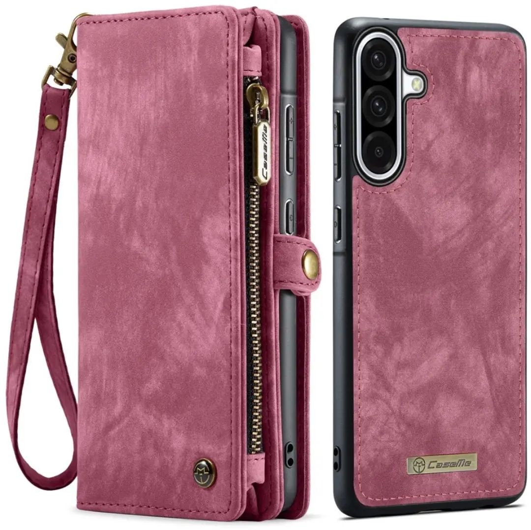 Caseme 008 Hoesje Samsung Galaxy A56 - 2-in-1 Book Case & Portemonnee - 8 Pasjes - Pink