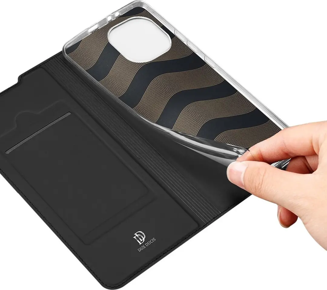 Dux Ducis Pro Serie Slim Wallet Hoes Xiaomi Mi 11 - Zwart