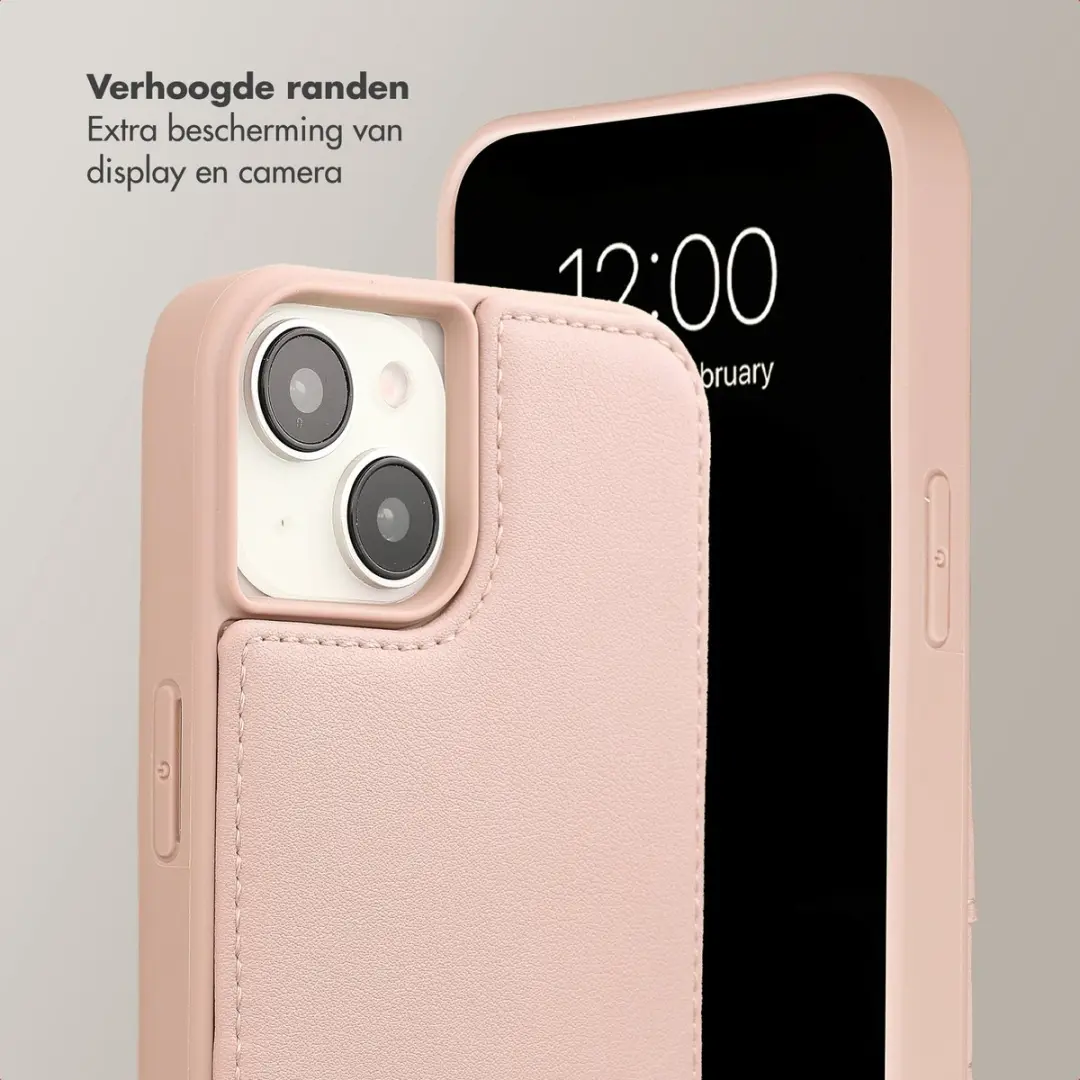 Selencia Hoesje iPhone 13/14 - Dusty Rose - 2 Pasjes