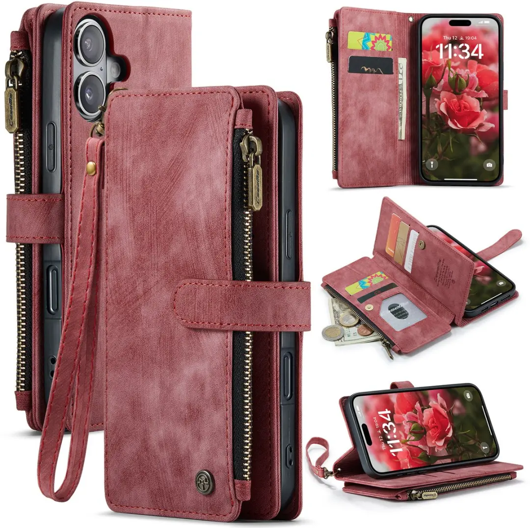 Caseme iPhone 17 PU Portemonneehoesje