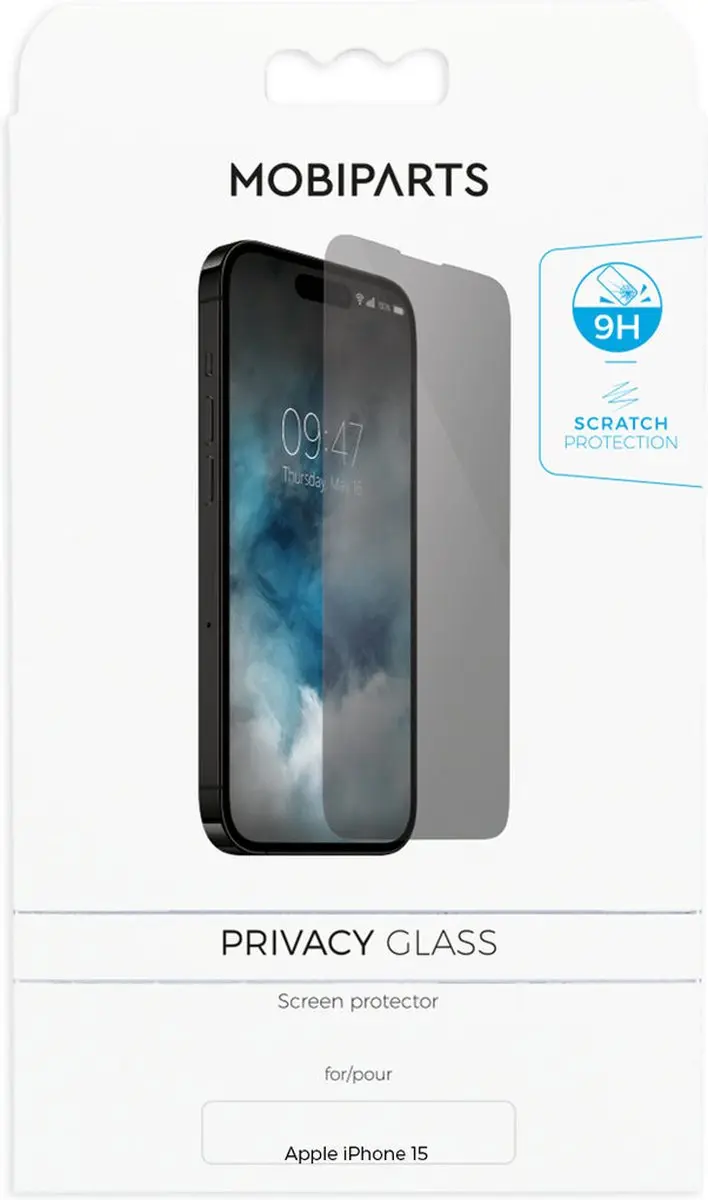 Mobiparts Eco Screenprotector Apple iPhone 15 - Gerecycled Glas - Anti-bacterieel
