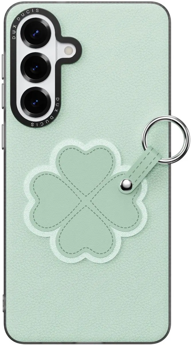 Dux Ducis Luvy PU-leren Backcover Samsung Galaxy S26 Plus - Klavertje/Groen - afbeelding 6 van 6