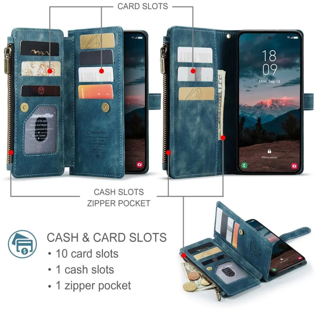 Caseme C30 Hoesje Samsung Galaxy S26 Plus - Blauw