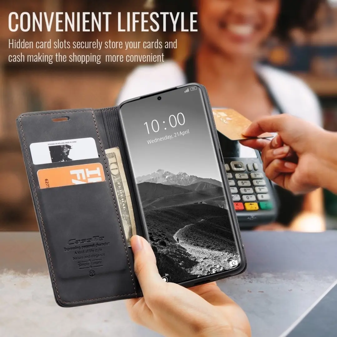 Caseme 013 Book Case Hoesje - Xiaomi Redmi Note 14 Pro - Zwart