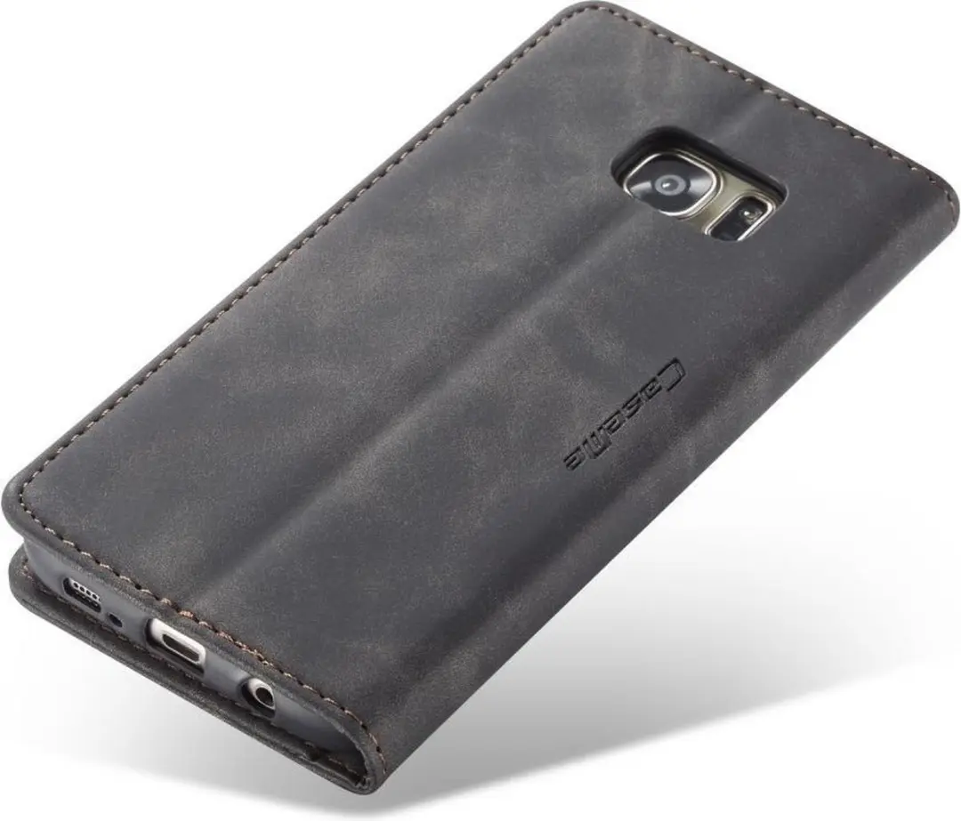 Caseme Book Case Samsung Galaxy S7 Edge - 2 Pasjes - Zwart - afbeelding 6 van 6