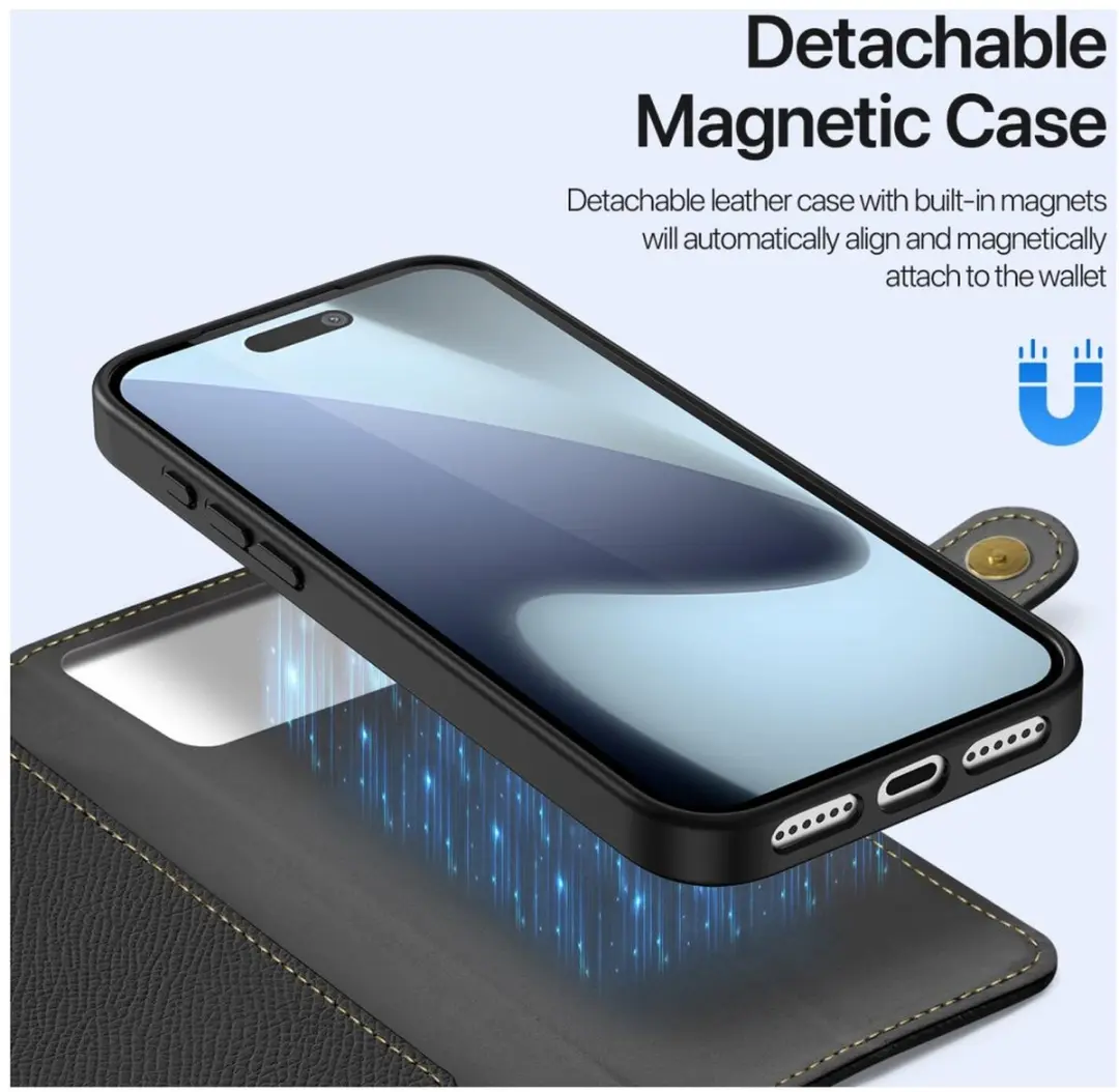 Dux Ducis Lawa iPhone 17 Pro Hoesje - MagSafe - 7 Pasjes - Zwart