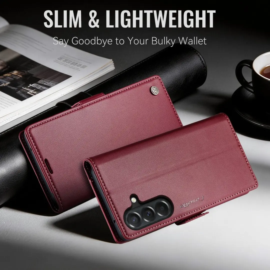Caseme Samsung Galaxy A27 Wallet Book Hoesje - Rood