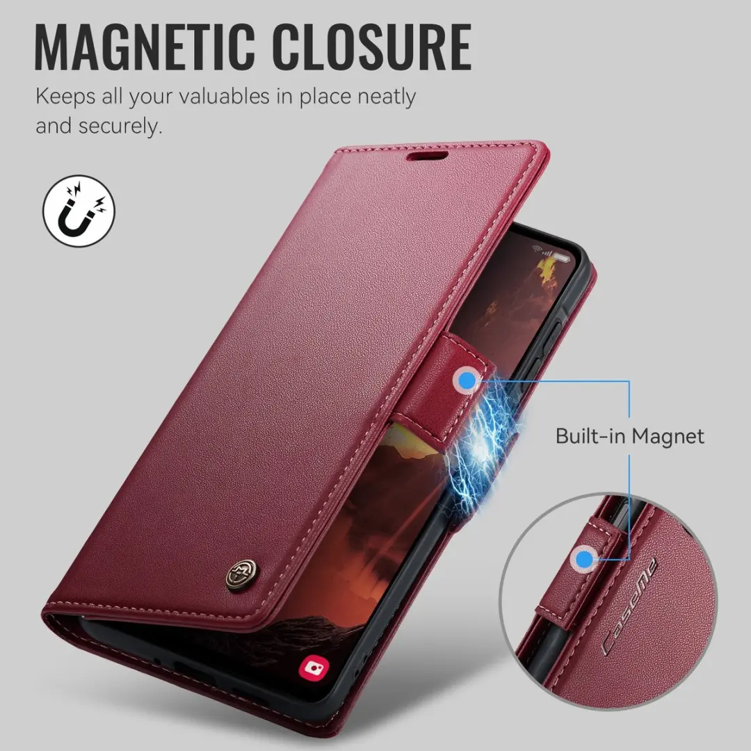 Caseme Samsung Galaxy A27 Wallet Book Hoesje - Rood