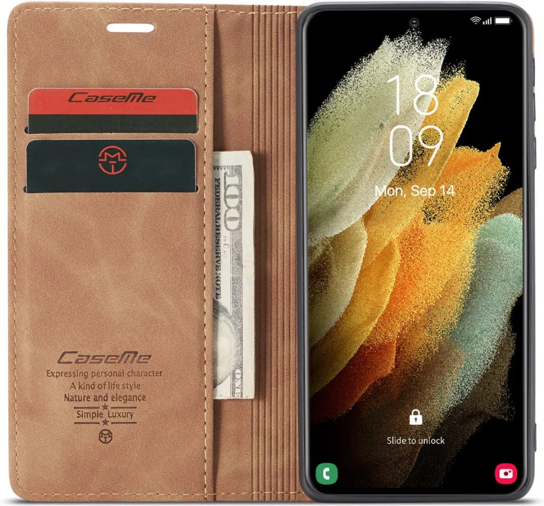 Caseme Retro Wallet Slim Case Samsung Galaxy S21 Ultra