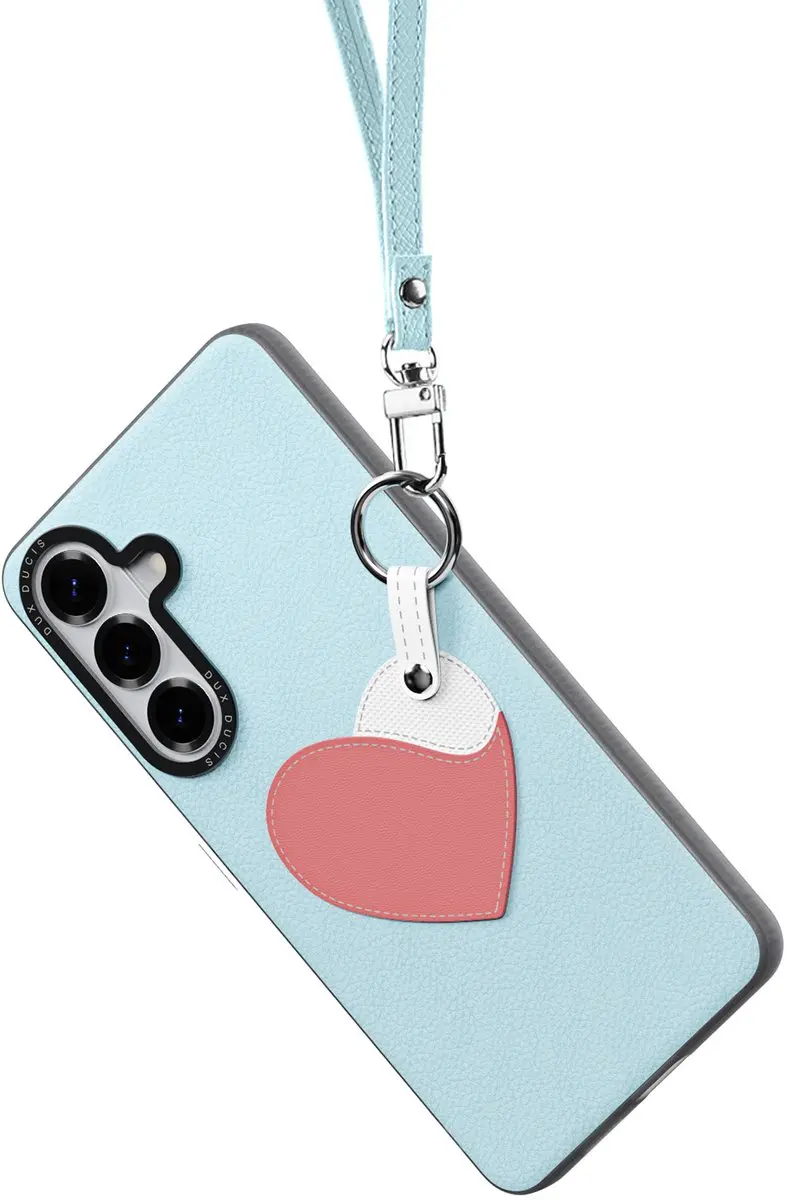 Dux Ducis Luvy Backcover Samsung Galaxy S26 Plus - PU-leer - Harten/Lichtblauw
