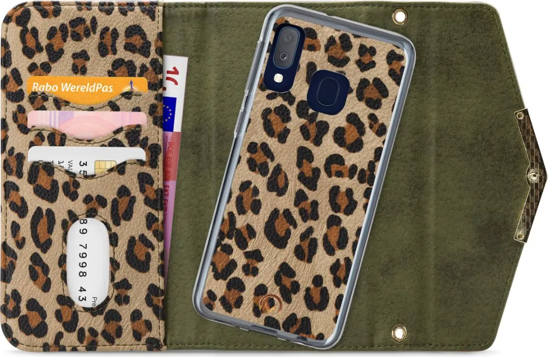 Mobilize Velvet Clutch Samsung Galaxy A20e - MOB-CGL-GALA20E - Groen/Bruin
