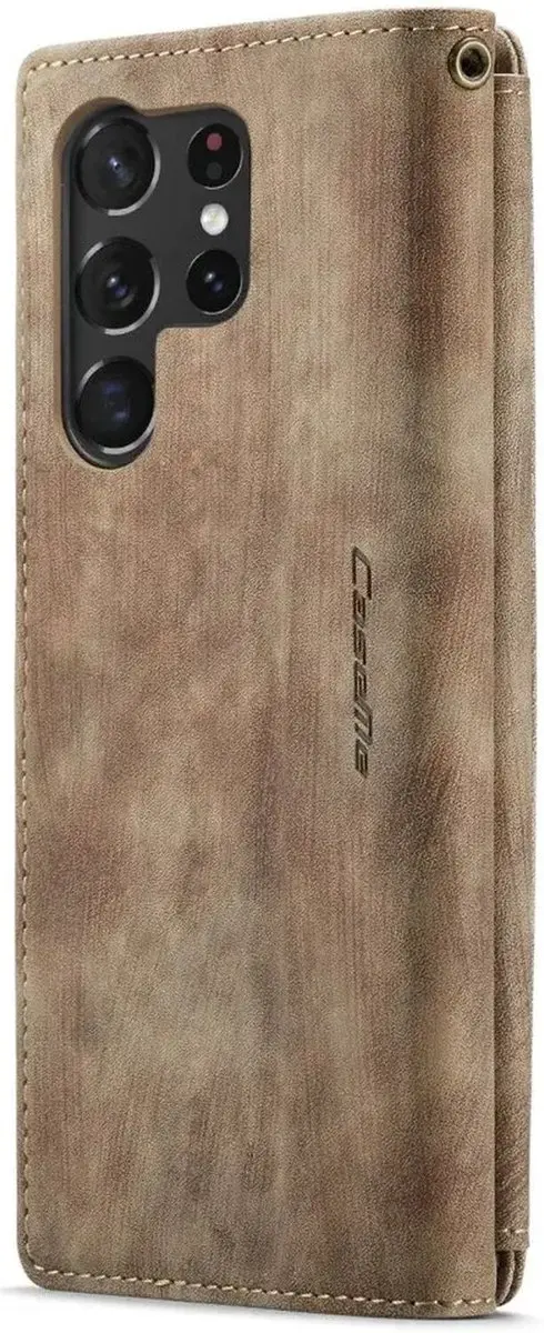 Caseme C30 Hoesje Samsung Galaxy S23 Ultra - Bruin