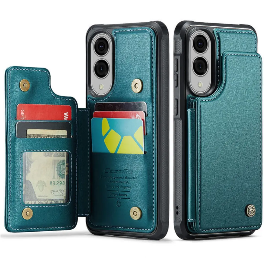 Caseme Portemonnee Backcover Galaxy S25 Edge - Anti-RFID Groen