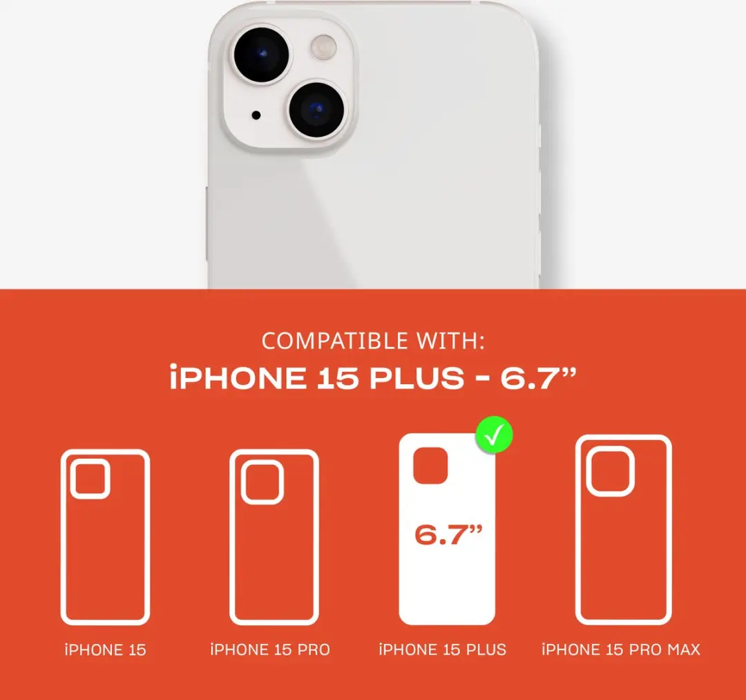 Tech21 Evo Crystal Kick iPhone 15 Plus Hoesje T21-10471 - Transparant/Zwart