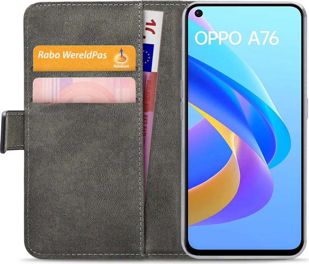 Mobilize Classic Gelly Wallet Bookcase OPPO A76 - Zwart