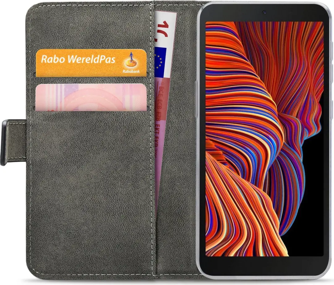 Mobilize Bookcase Hoesje Samsung Galaxy Xcover 5 - 4 Stuks - Zwart