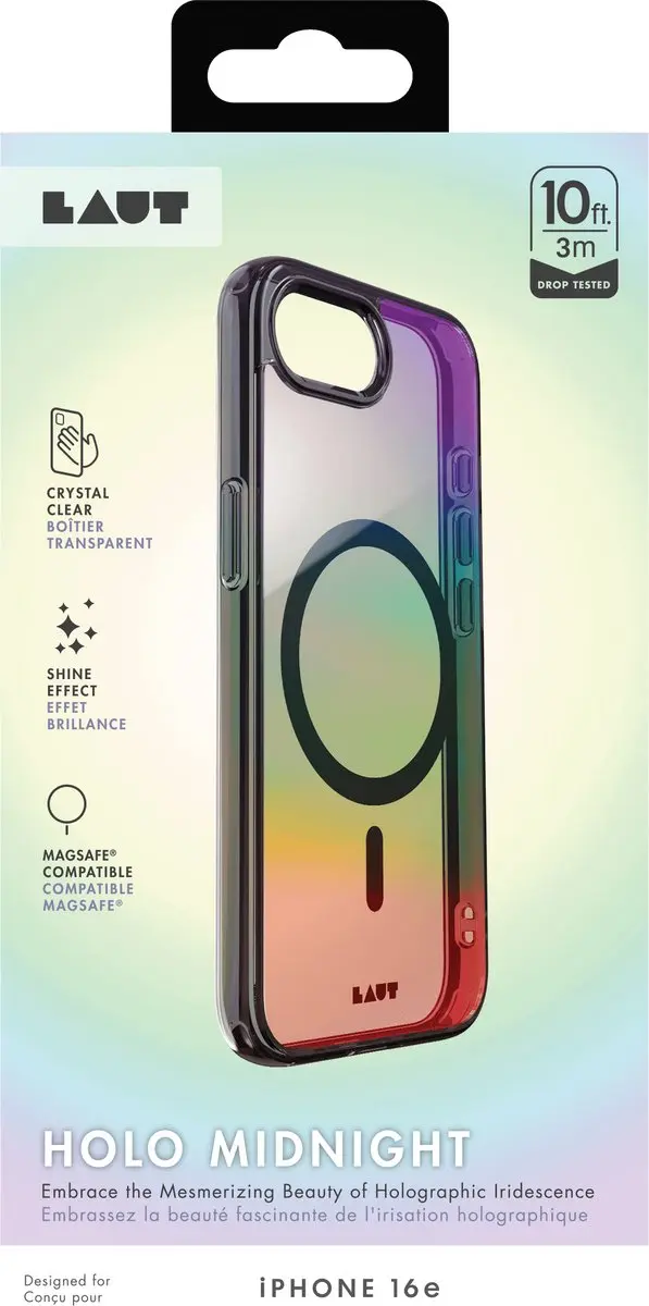 Laut Holo Midnight iPhone 17e/16e Hoesje - MagSafe - Holografisch - LIPSE4HOBK