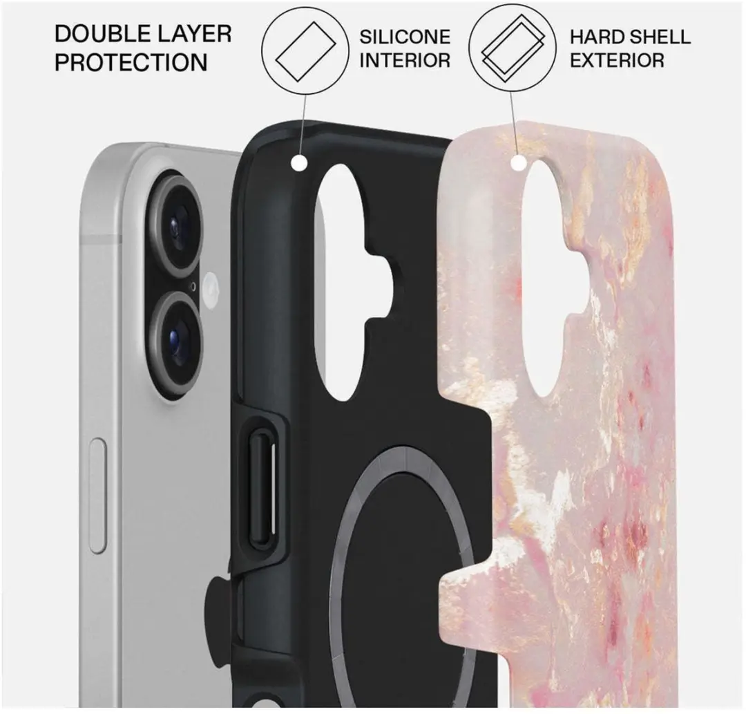 Burga Tough MagSafe Hoesje iPhone 17 - Gouden Coral - afbeelding 6 van 6