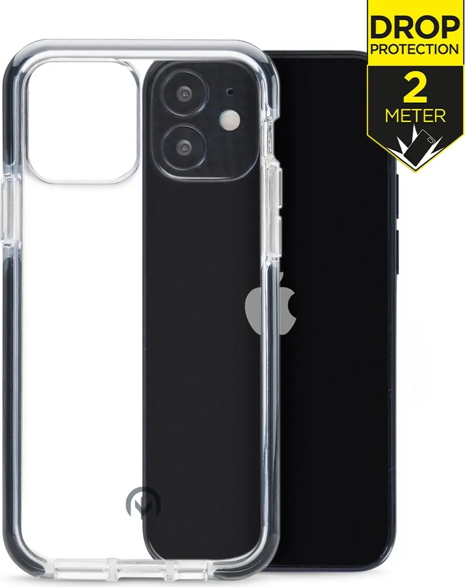 Mobilize iPhone 12 Hoesje MOB-SCB-IPH1254 - Transparant/Zwart