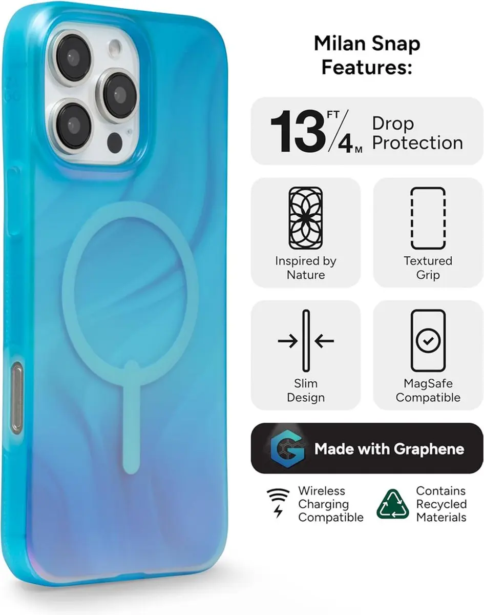 ZAGG Milan Snap Mag iPhone 16 Pro Max Hoesje - 702315109 - Deep Aurora
