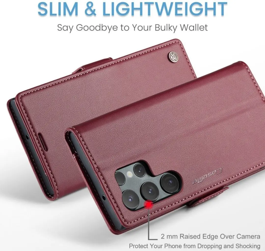 Caseme 023 Hoesje Samsung Galaxy S23 Ultra - Rood