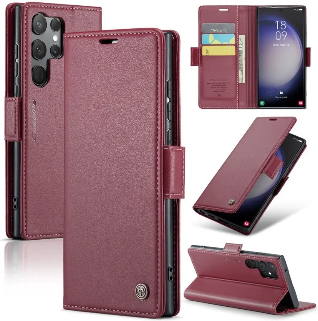 Caseme 023 Hoesje Samsung Galaxy S23 Ultra - Rood