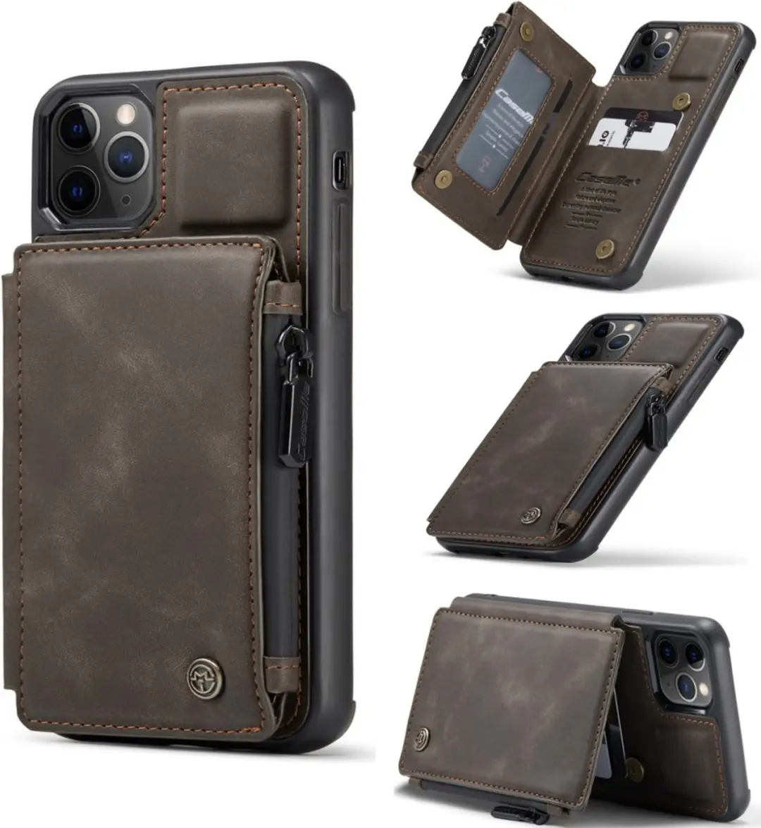 Caseme Back Cover Wallet Kunstleer Hoesje iPhone 11 Pro Max