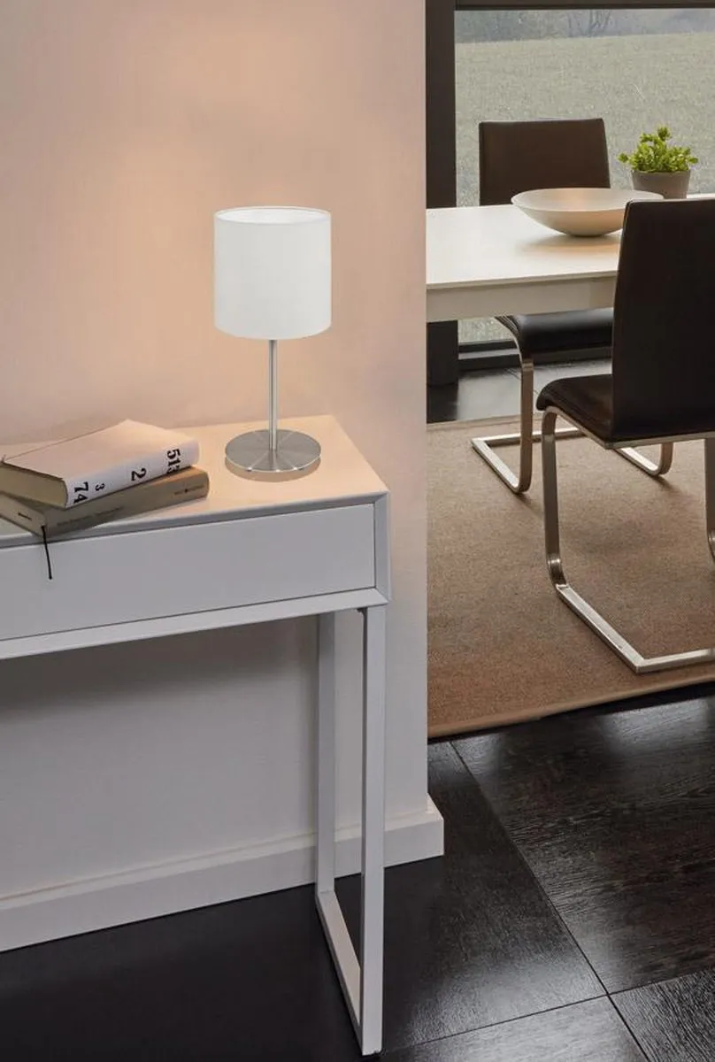 Eglo Pasteri Tafellamp E14 - 1 Lichtpunt - Ø14cm - Grijs/Wit