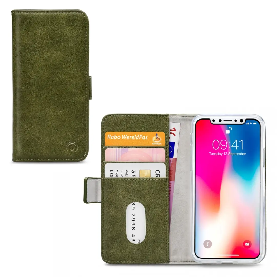 Mobilize Elite Gelly Bookcase iPhone XS Max - Groen - 3 Pasjes