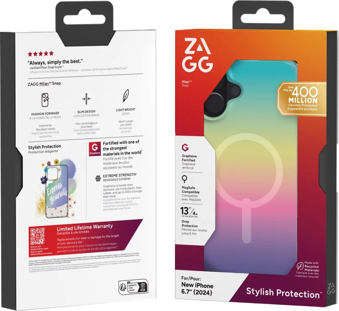 ZAGG Milan Snap Mag iPhone 16 Plus Hoesje - iridescent