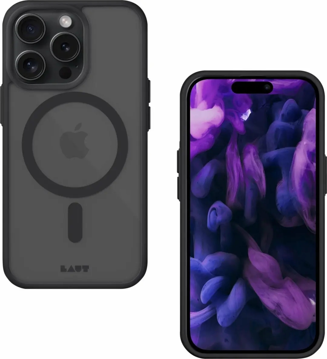 Laut HUEX PROTECT Hoesje iPhone 15 Pro - Zwart