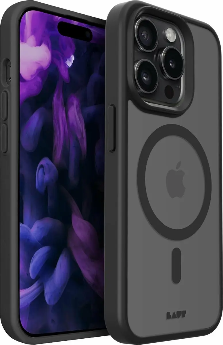 Laut HUEX PROTECT Hoesje iPhone 15 Pro - Zwart