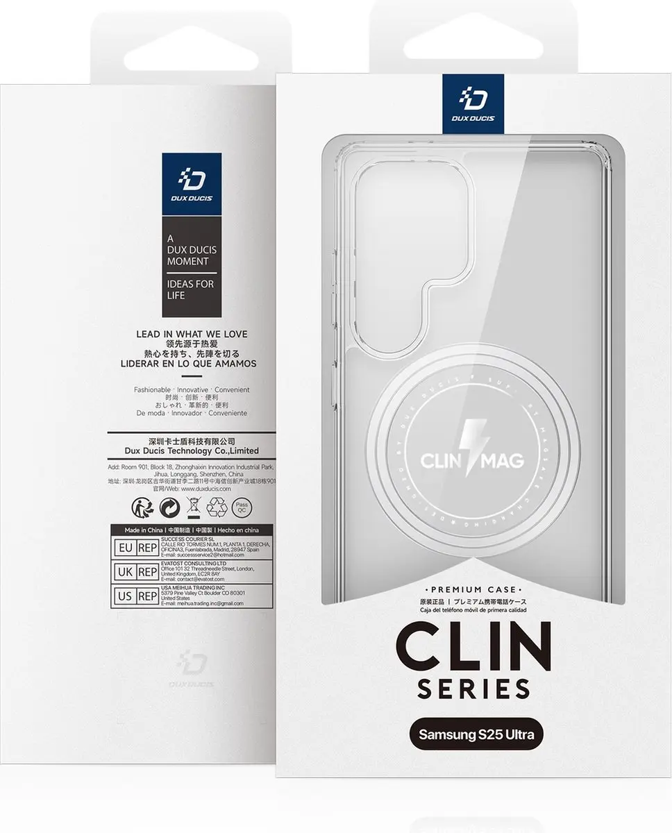 Dux Ducis Clin Mag Series Telefoonhoesje - Samsung Galaxy S25 Ultra - Transparant
