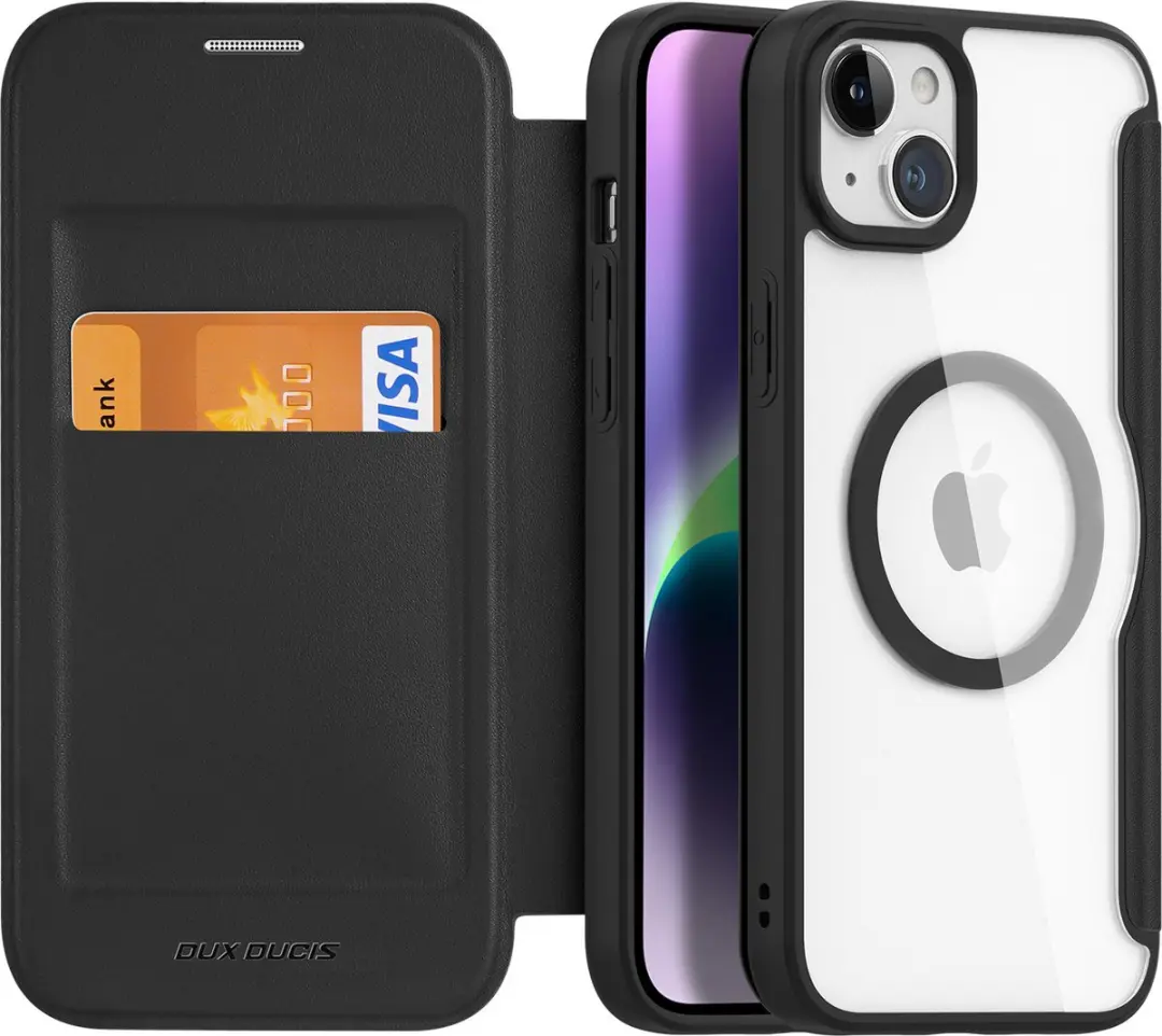 Dux Ducis iPhone 15 Plus Hoesje - MagSafe Book Case - Zwart - afbeelding 6 van 6