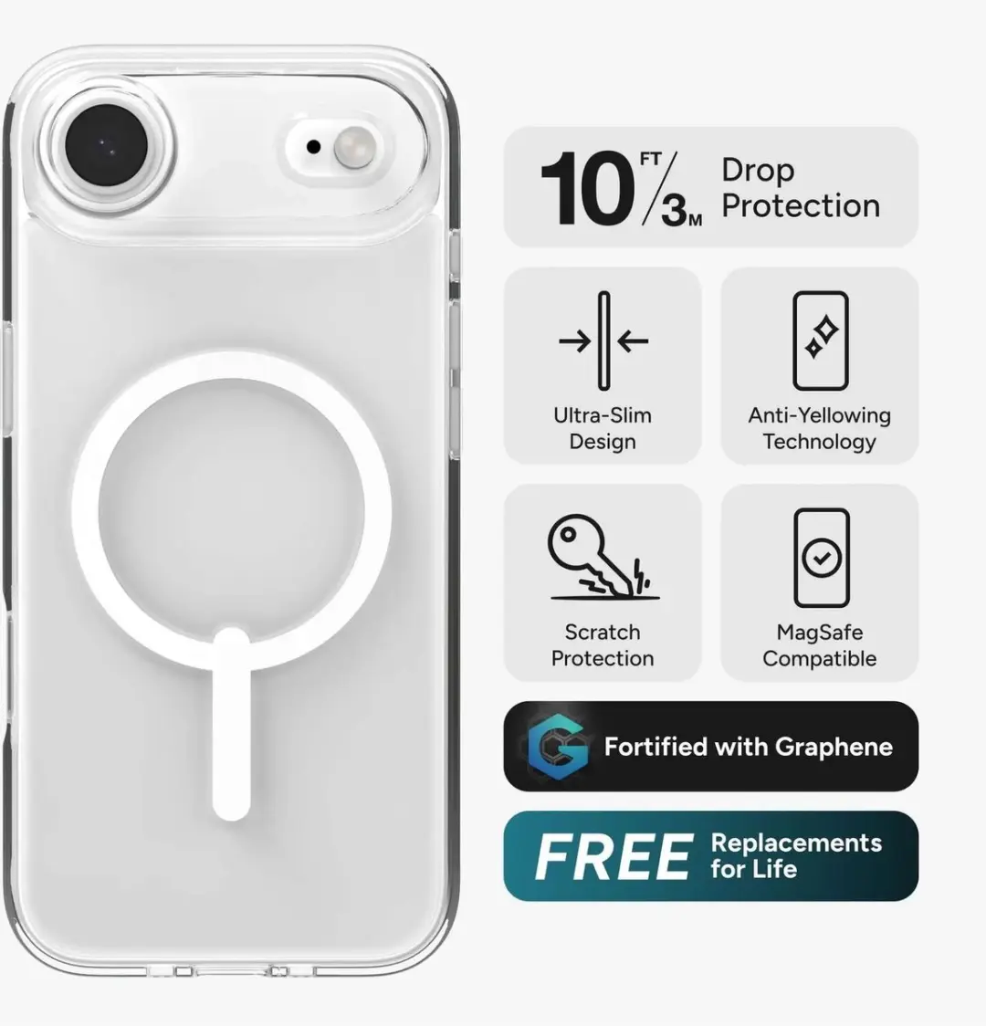 ZAGG Crystal Palace Lite 702318849 Hoesje - iPhone Air - Transparant